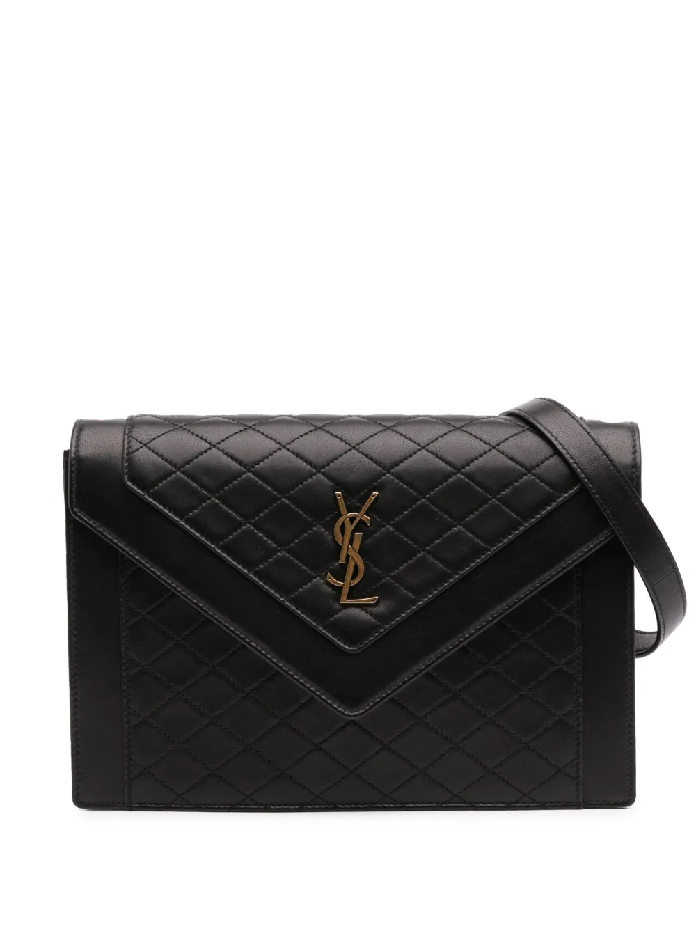 Saint Laurent Pre-Owned 2021 Quilted Lambskin Gaby shoulder bag - ブラック Saint Laurent Pre-Owned 2021 Quilted Lambskin Gaby shoulder bag - ブラック
