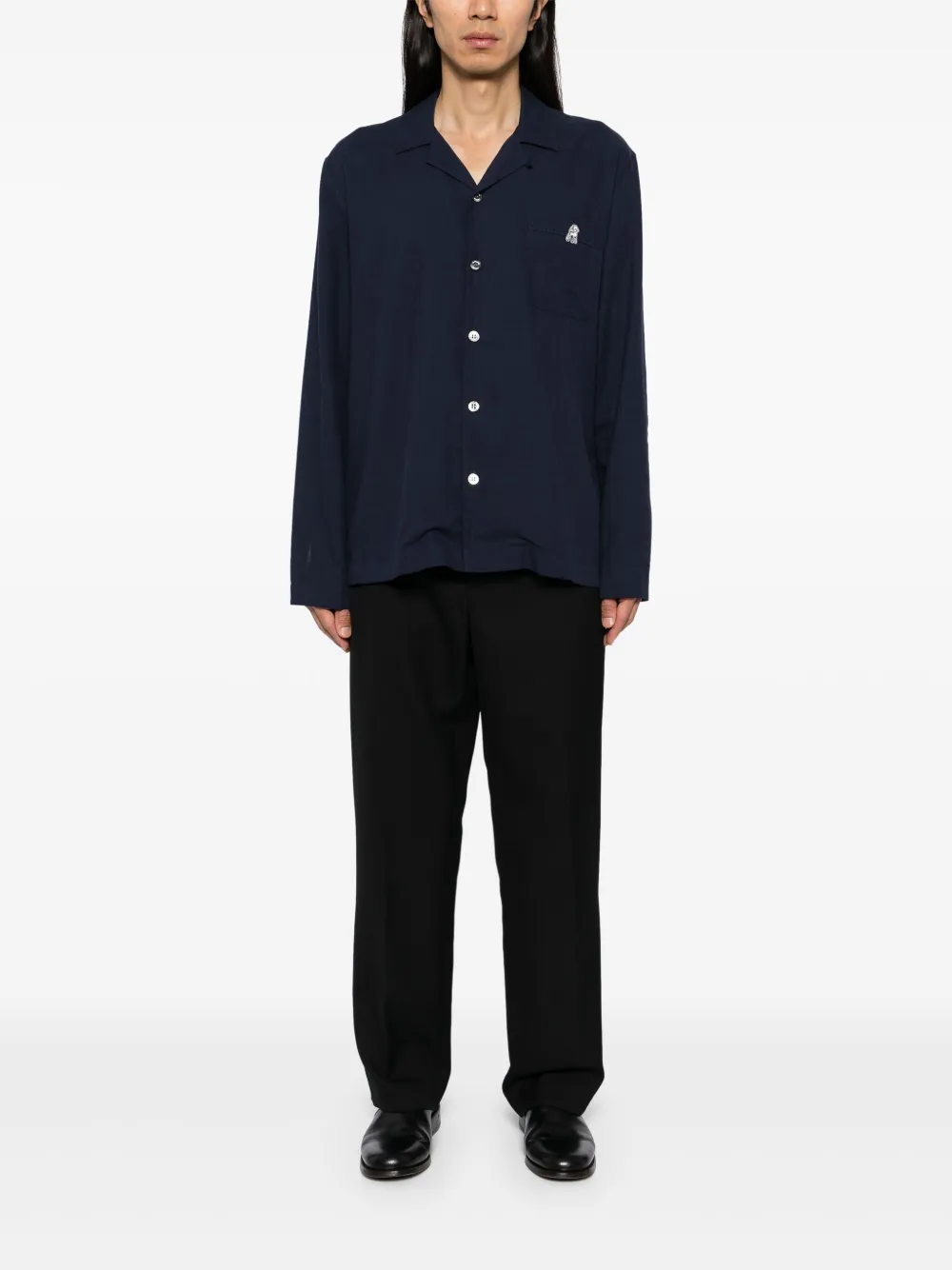 Undercover Overhemd met korte mouwen - Blauw