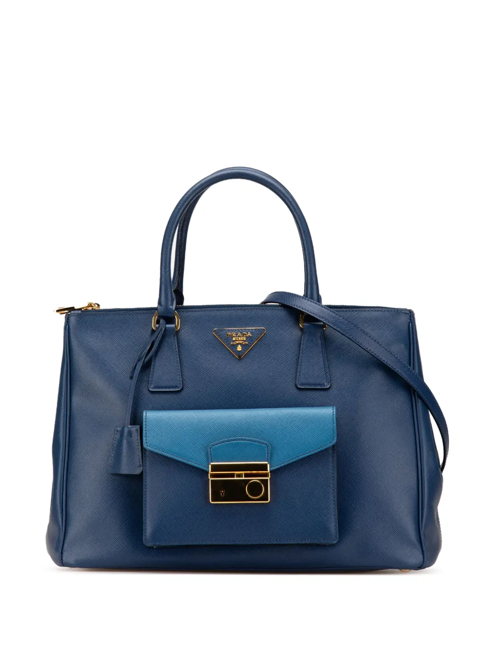 Prada Pre-Owned 2000-2024 Saffiano Lux Galleria Double Zip Pocket Prada Pre-Owned 2000-2024 Saffiano Lux Galleria Double Zip Pocket