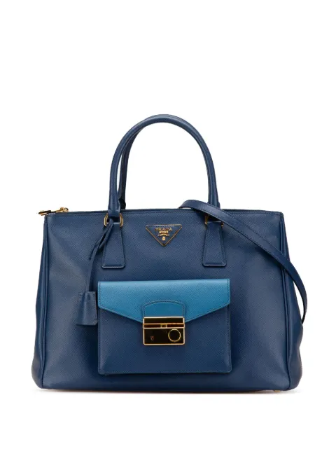 Prada Pre-Owned 2000-2024 Saffiano Lux Galleria Double Zip Pocket satchel