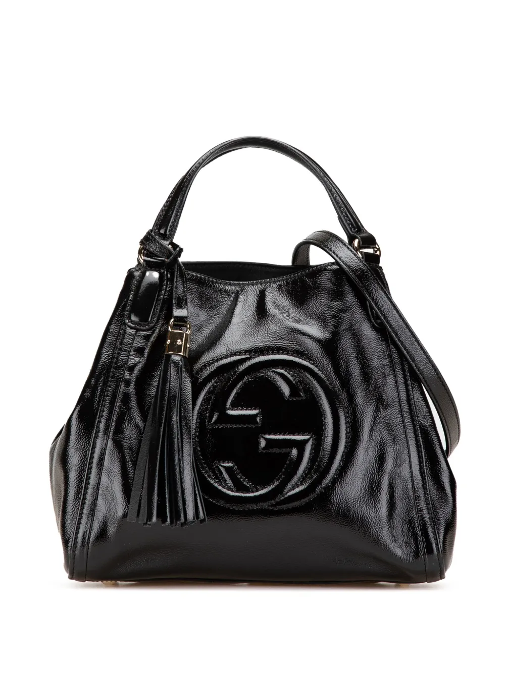 Gucci Pre-Owned 2000-2015 Small Patent Soho satchel - ブラック Gucci Pre-Owned 2000-2015 Small Patent Soho satchel - ブラック