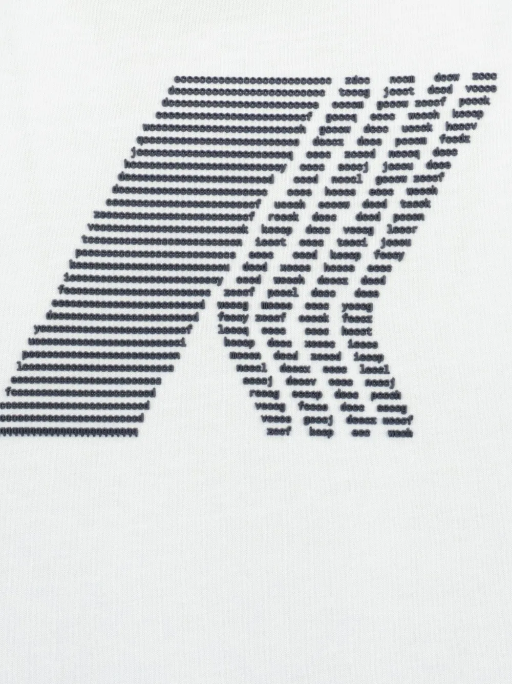 K-Way Odom ASCII Code T-shirt met print Wit