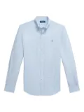 Polo Ralph Lauren houndstooth-patterned button-up shirt - Blue