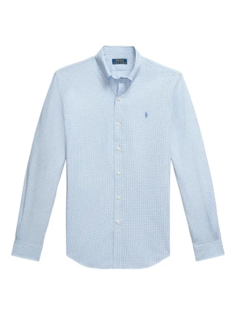 Polo Ralph Lauren houndstooth-patterned button-up shirt