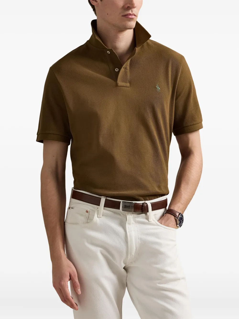 Polo Ralph Lauren Poloshirt met print Bruin