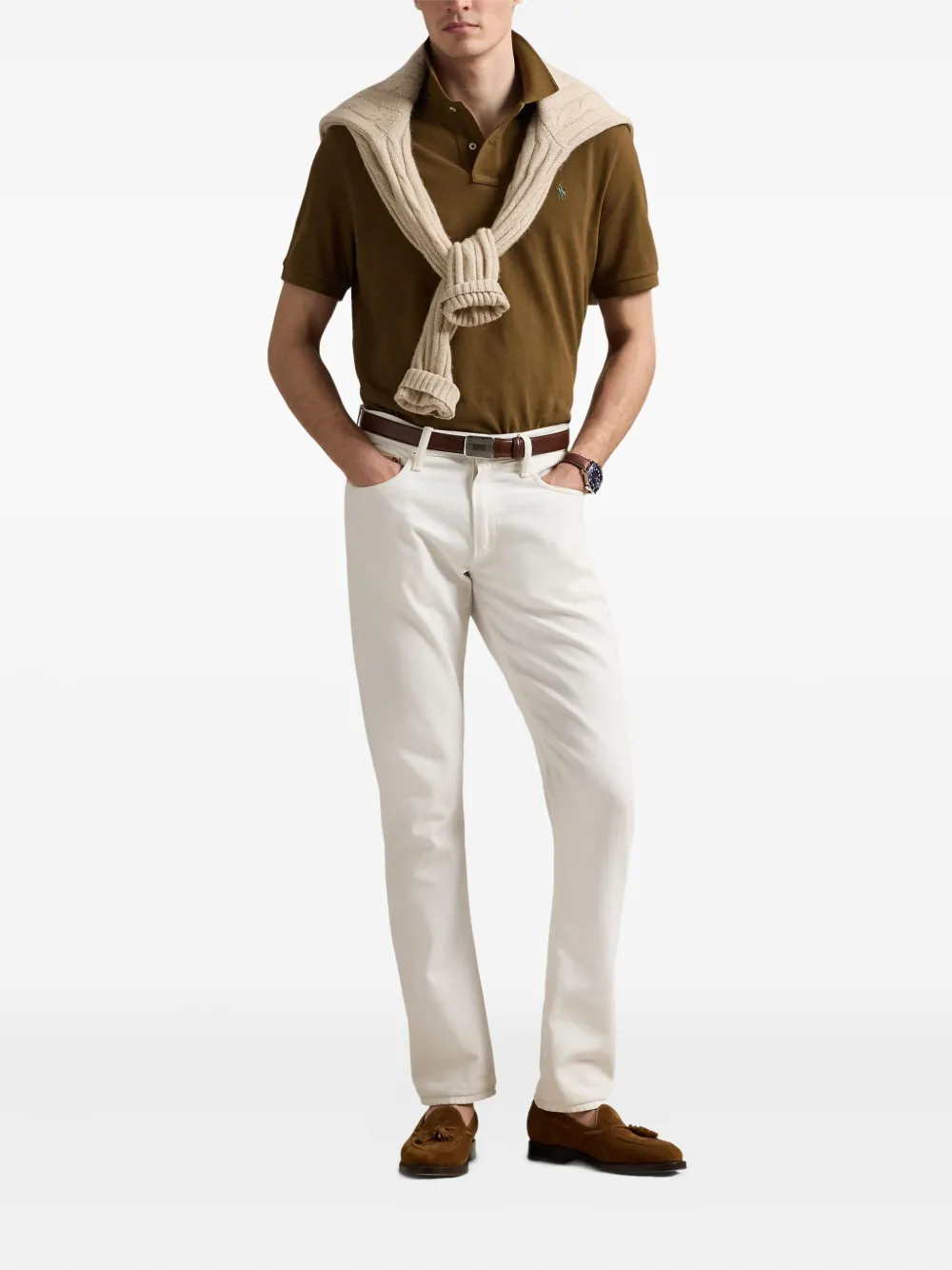 Polo Ralph Lauren Poloshirt met print - Bruin