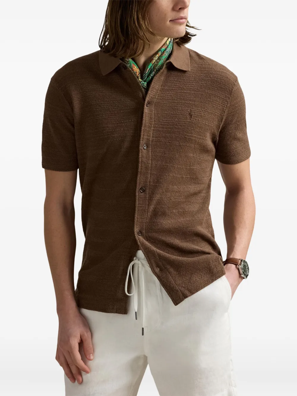 Polo Ralph Lauren Overhemd van katoenblend Bruin