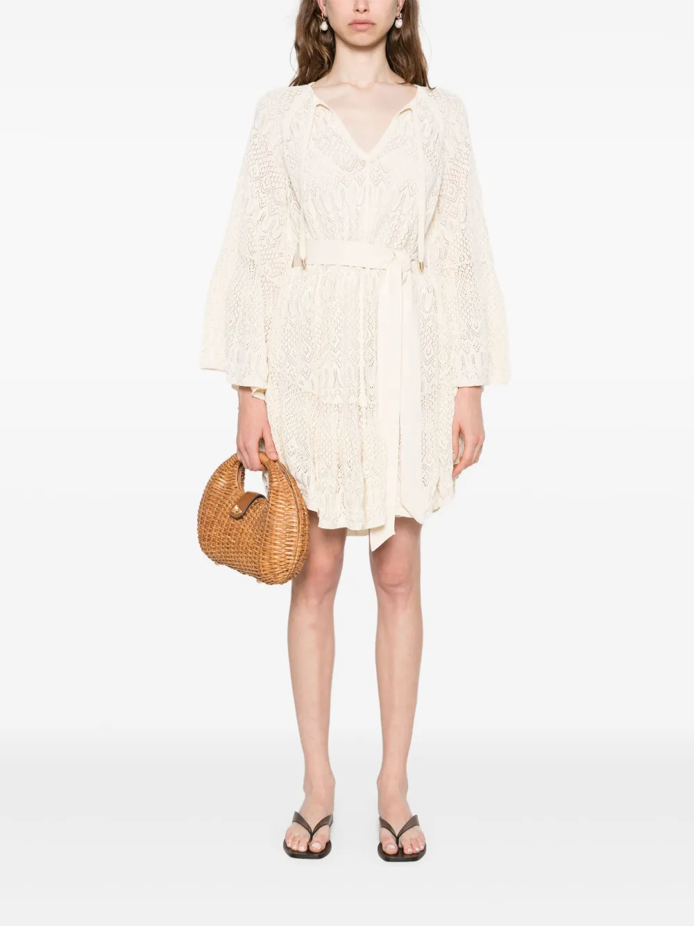 ZIMMERMANN Coco mini-jurk - Beige