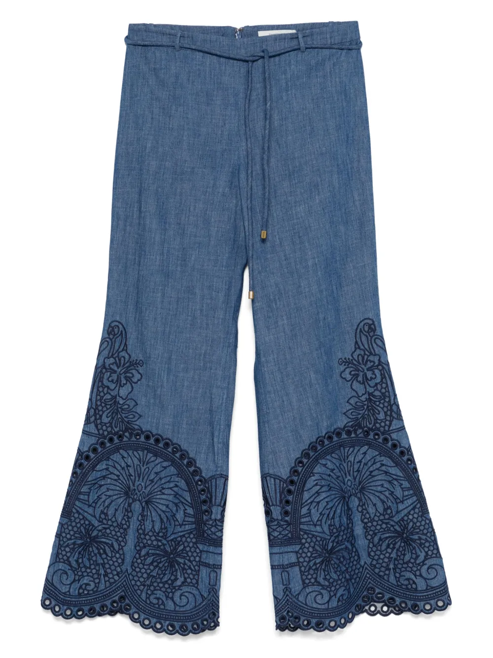 ZIMMERMANN Coco embroidered trousers | Blue | Image 1