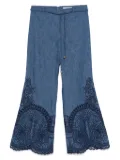 ZIMMERMANN Coco embroidered trousers - Blue