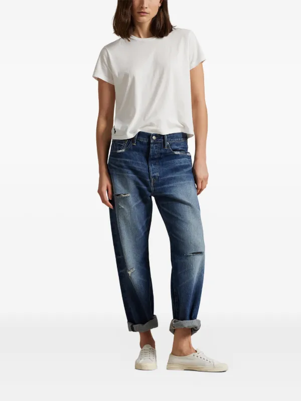 Polo Ralph Lauren ダメージ ストレートジーンズ | ブルー | FARFETCH JP