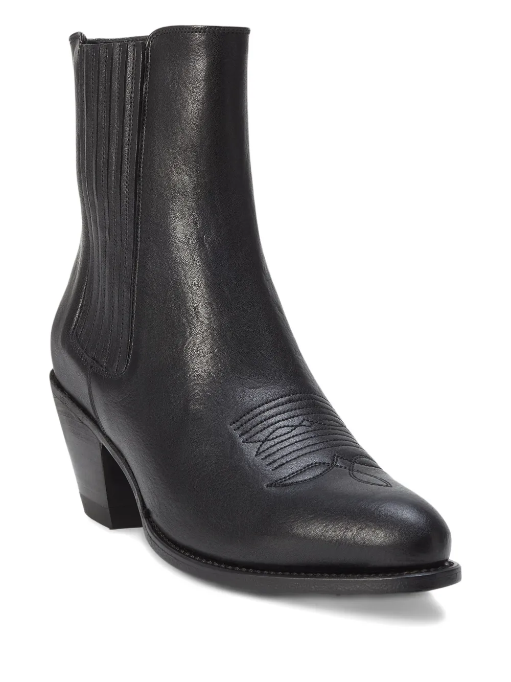 Polo Ralph Lauren 70mm Chelsea Western ankle boots Black