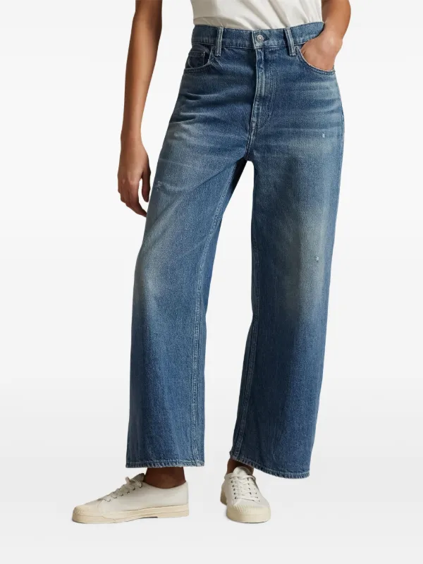 Polo Ralph Lauren Calça Jeans Wide Leg Em Algodão | Azul | FARFETCH BR