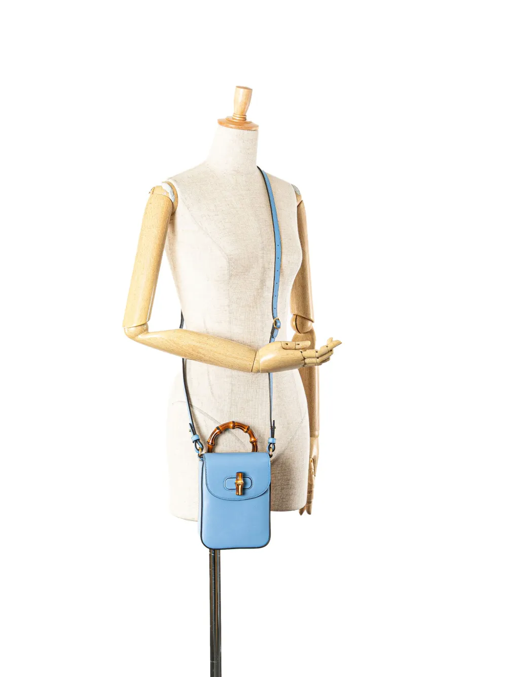 Gucci Pre-Owned 2016-2024 Mini Calfskin Bamboo Top Handle Bag satchel | Pre-Owned | Image 2
