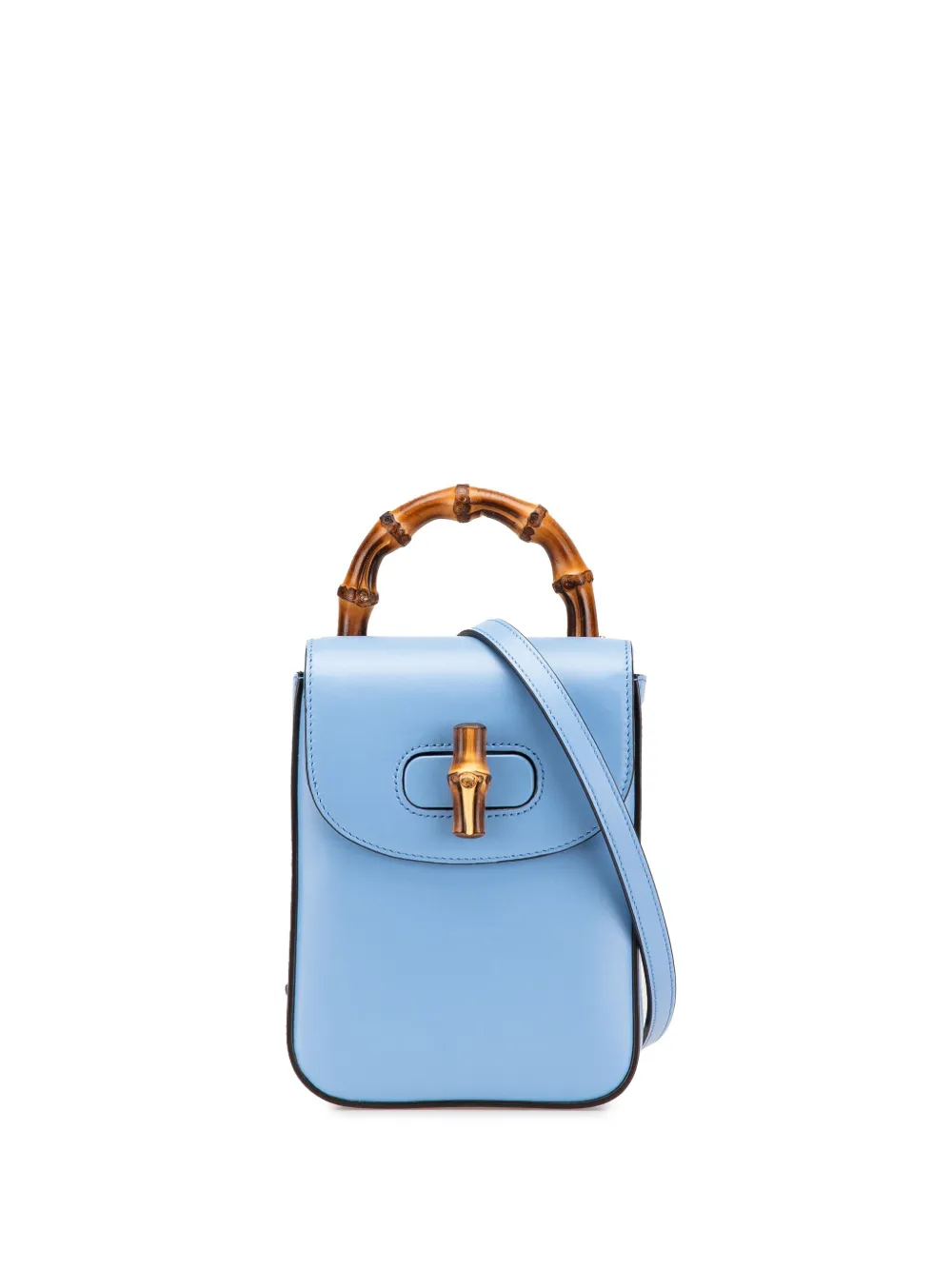Gucci Pre-Owned 2016-2024 Mini Calfskin Bamboo Top Handle Bag satchel Gucci Pre-Owned 2016-2024 Mini Calfskin Bamboo Top Handle Bag satchel