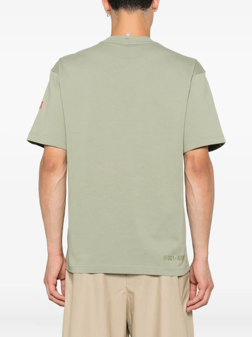 Moncler Grenoble T-shirt met geborduurd logo Groen