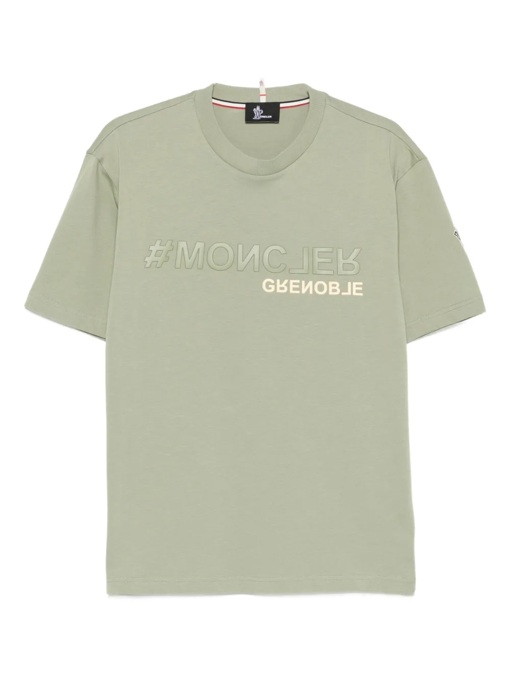 Moncler Grenoble T-shirt met geborduurd logo Groen