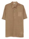 Moncler patch-pocket linen polo shirt - Neutrals