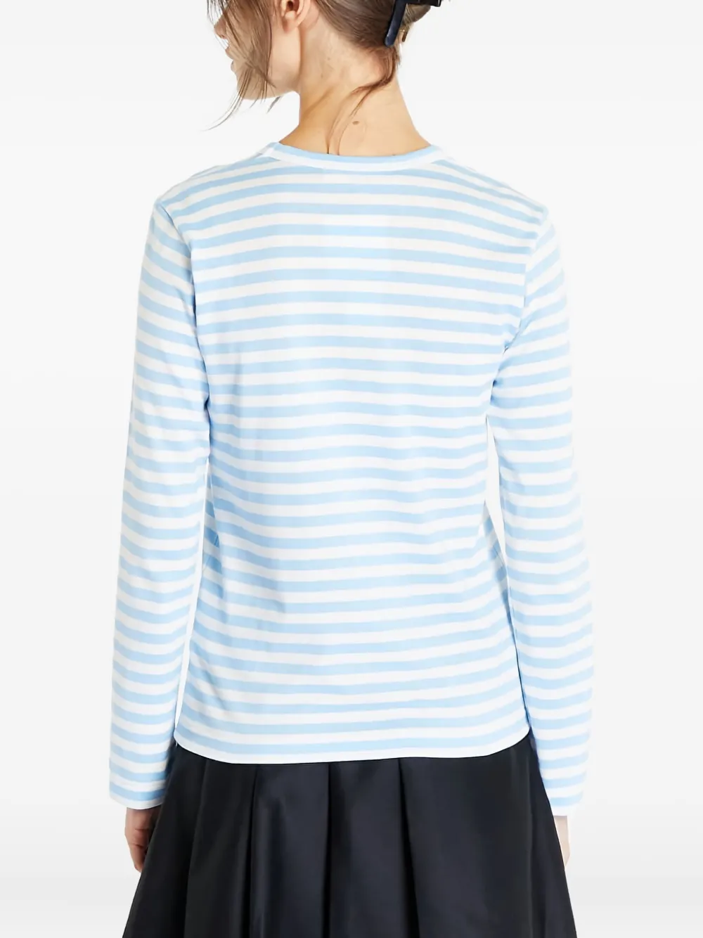 Comme Des Garçons Play T-shirt met lange mouwen en logo Blauw