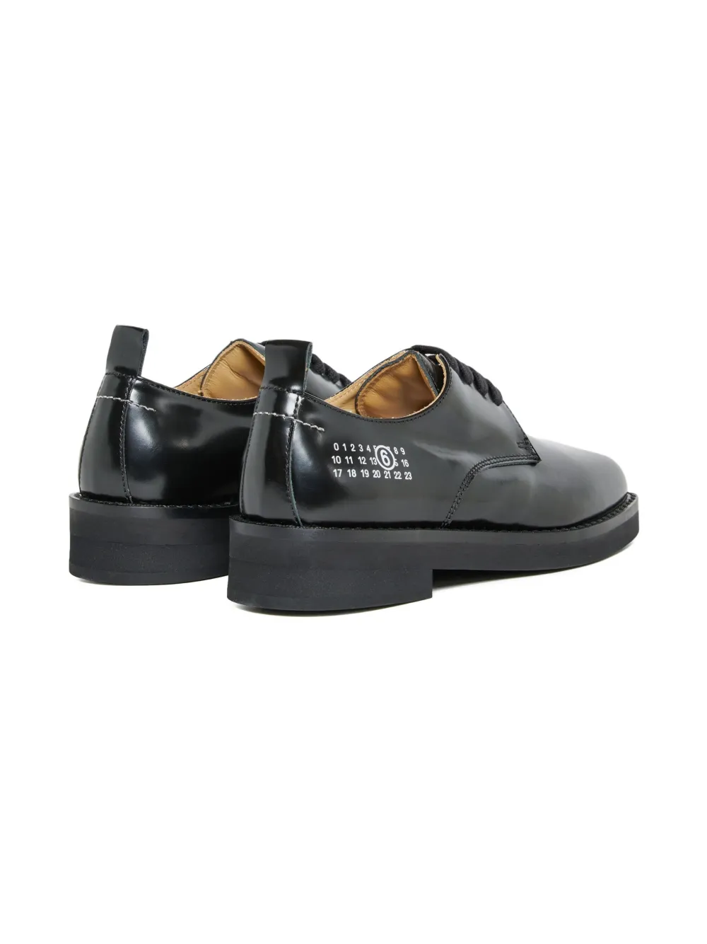 MM6 Maison Margiela Kids lace-up leather shoes Black