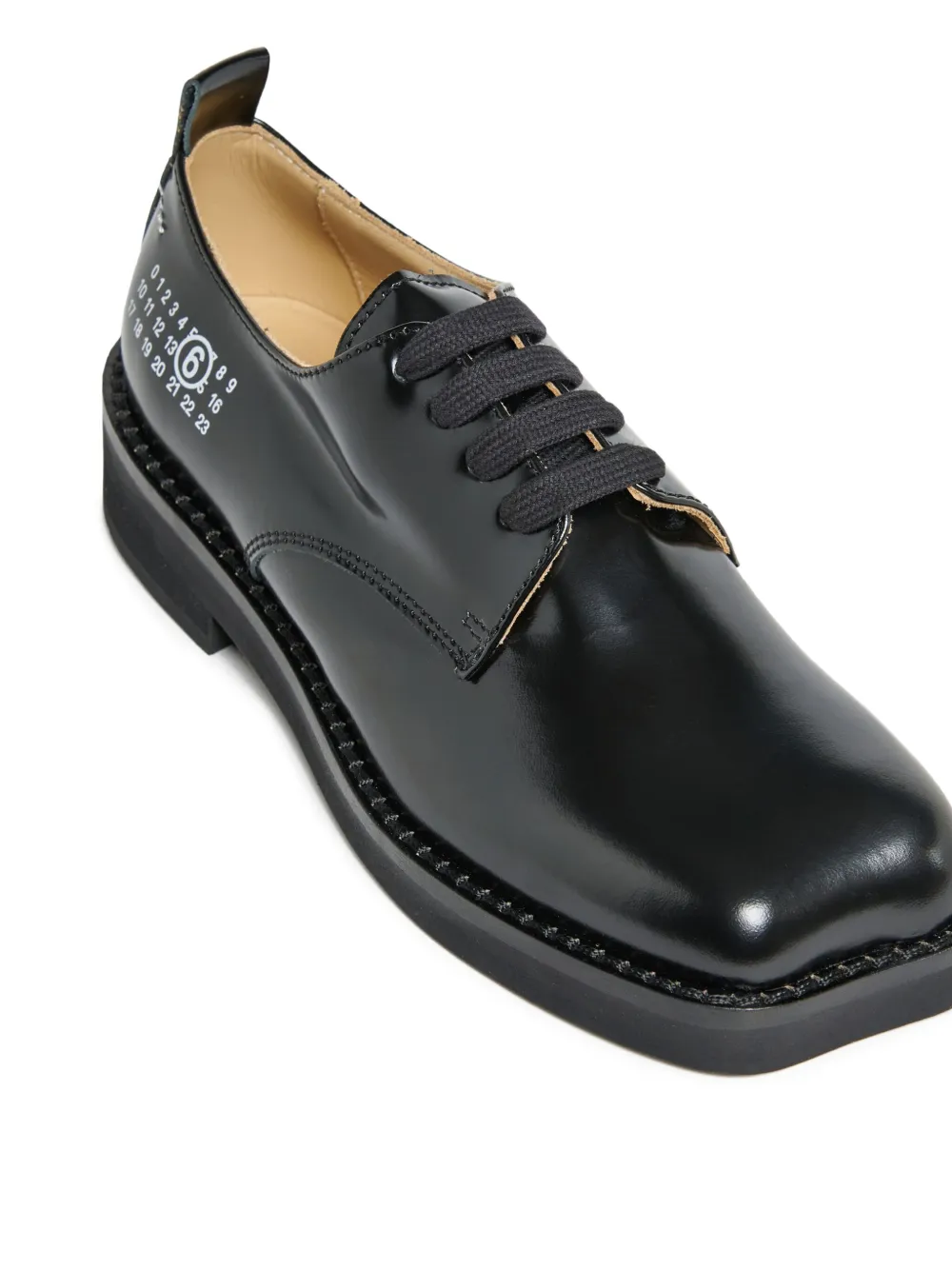 MM6 Maison Margiela Kids lace-up leather shoes Black