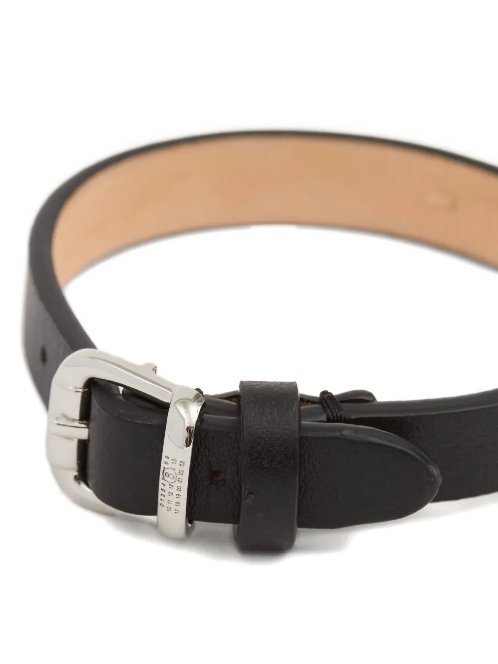 Shop Mm6 Maison Margiela Leather Bracelet
