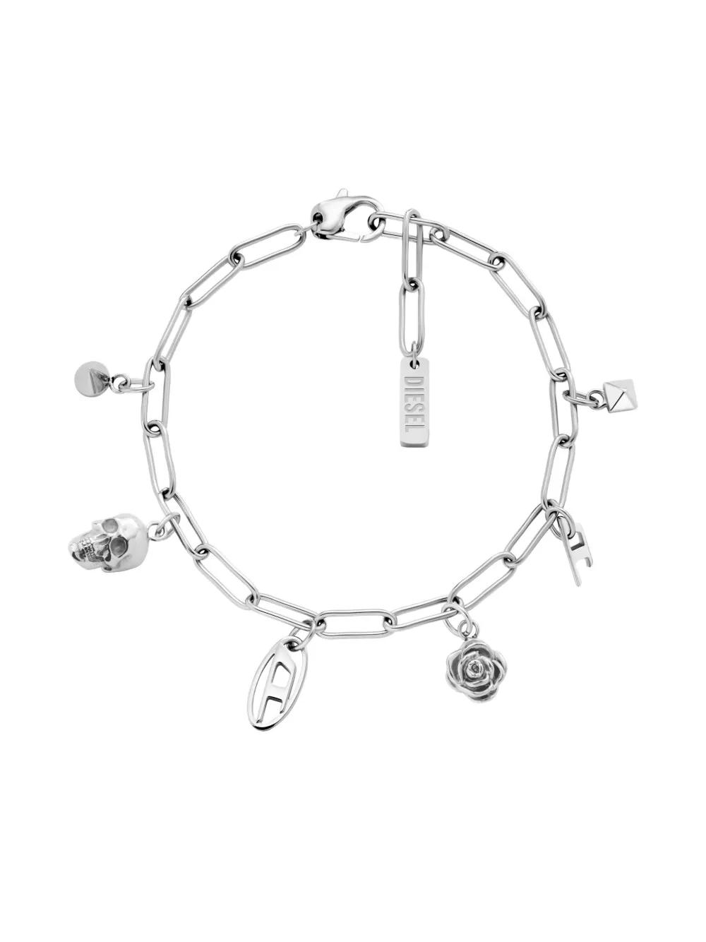 Diesel pulsera de cadena con detalle | plateado | Image 1