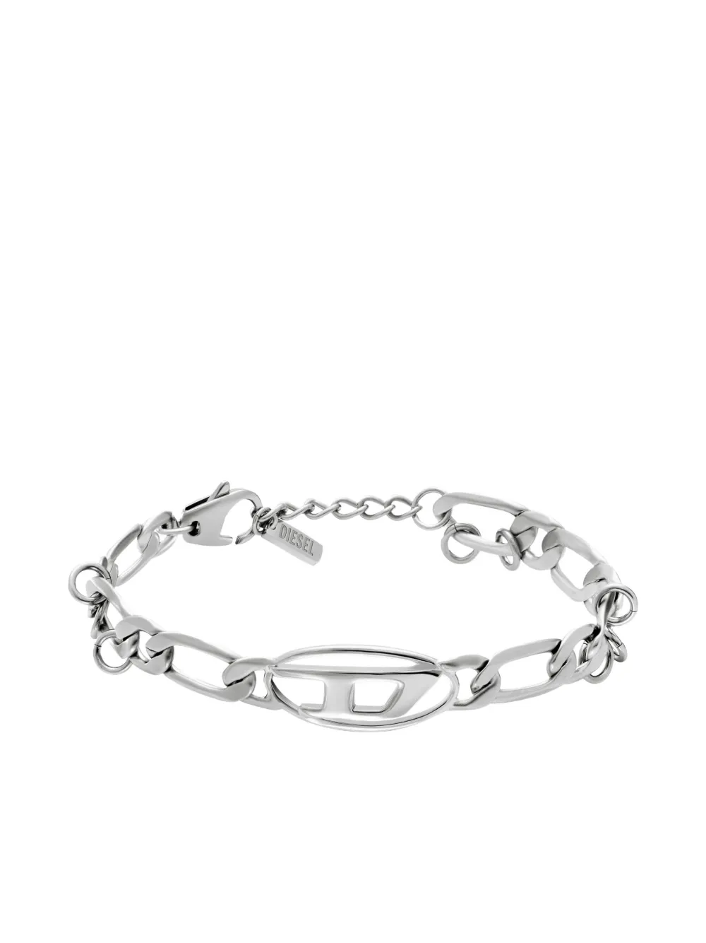 Diesel pulsera con placa Oval D | plateado | Image 1