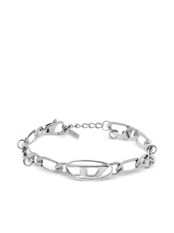 DIESEL/ディーゼル オーバルDプレートブレスレット Diesel オーバル Dプレート ブレスレット | シルバートーン