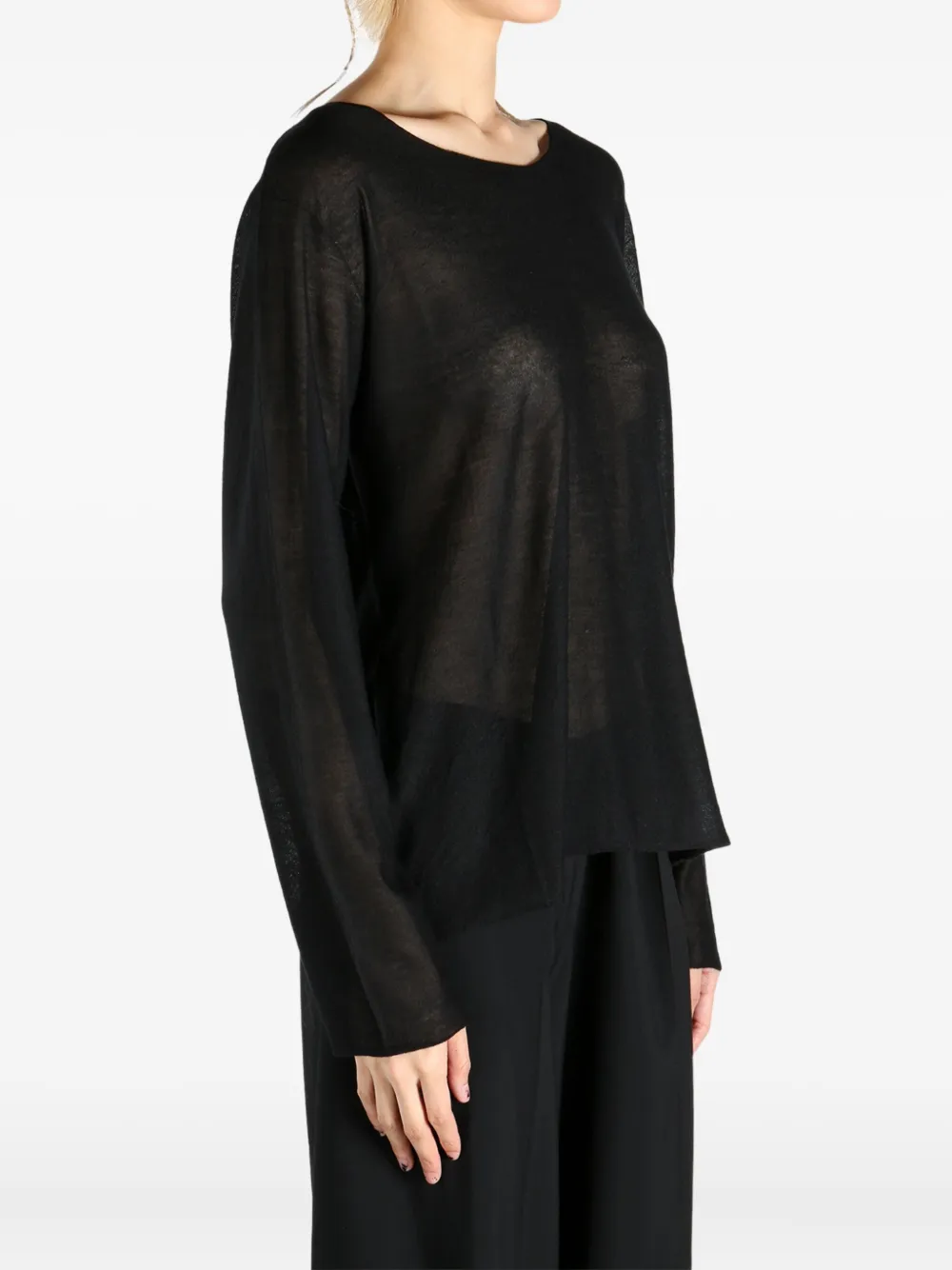 The Row Long-sleeve Sheer Top