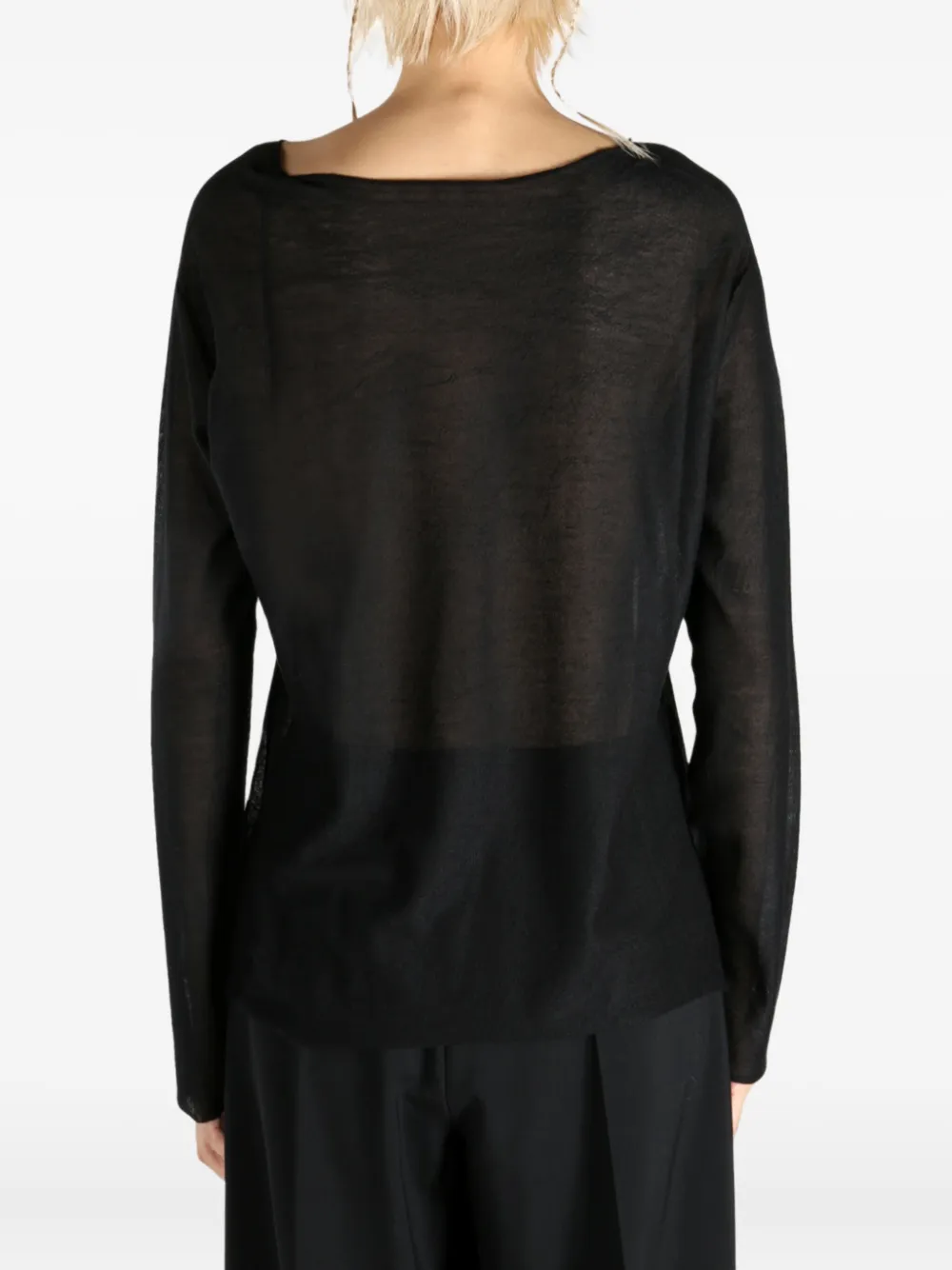 The Row Long-sleeve Sheer Top