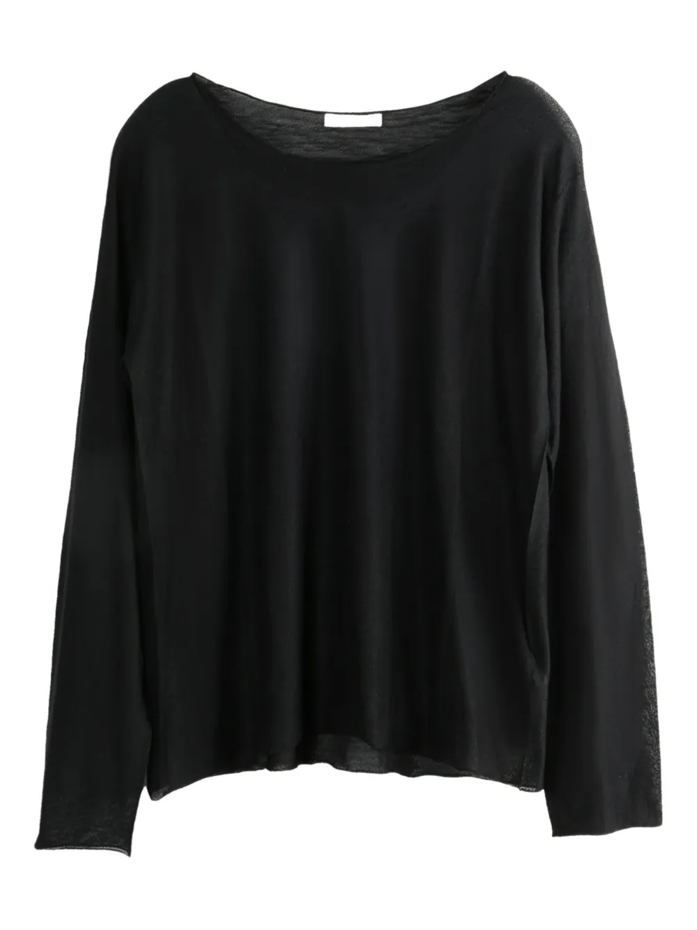The Row long-sleeve sheer top | Black | Image 1
