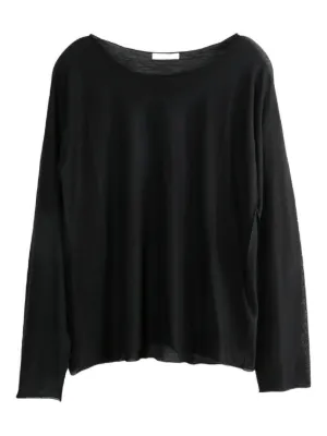 Tシャツ・カットソー THE ROW Woman T-Shirt Black 5739K220 BLK Torya T-Shirt Black in Cotton – The Row