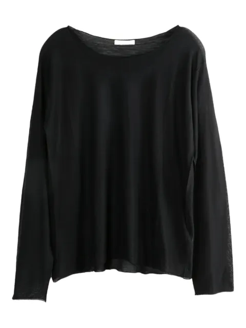 The Row long-sleeve sheer top