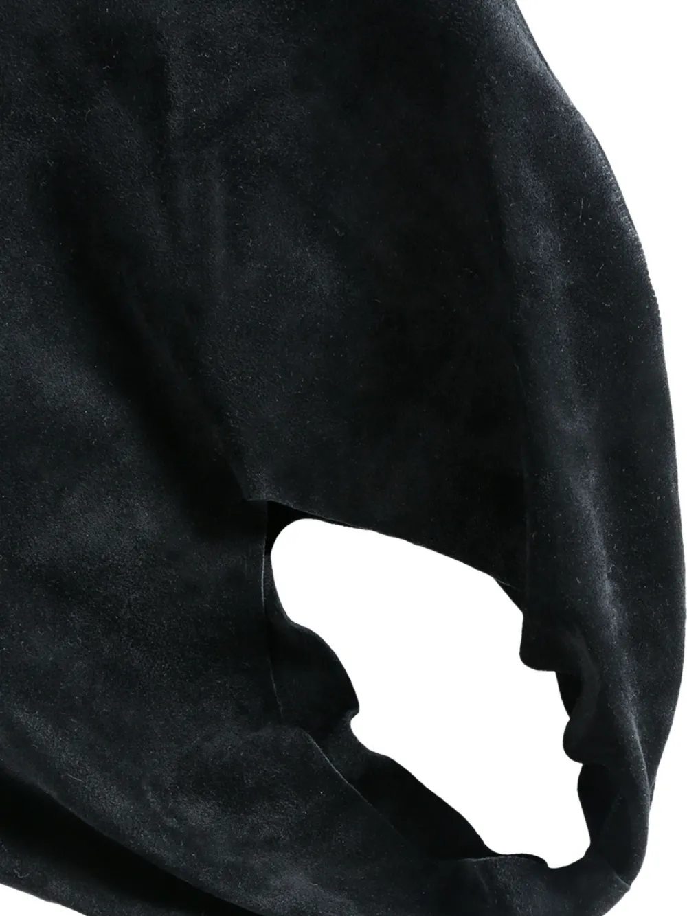 The Row Bindle kleine suède slouchy schoudertas Zwart