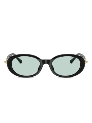 Tiffany & Co. オーバルフレーム サングラス | ブラック | FARFETCH JP