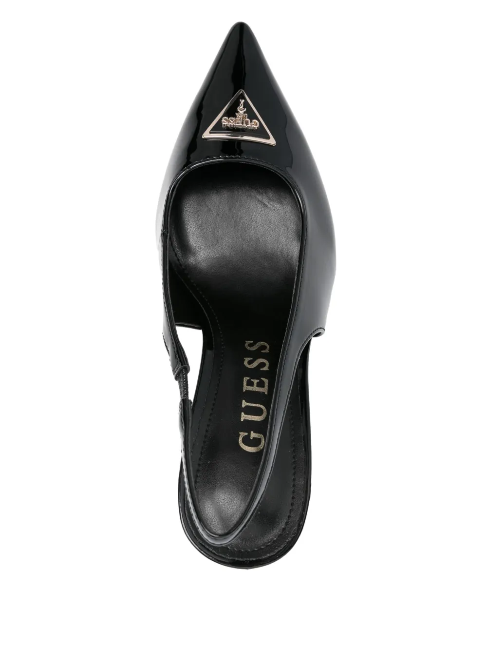 GUESS USA 80 mm leren pumps met hak Zwart