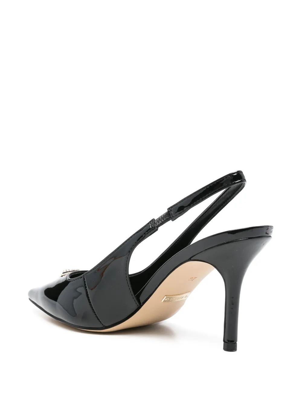 GUESS USA 80 mm leren pumps met hak Zwart