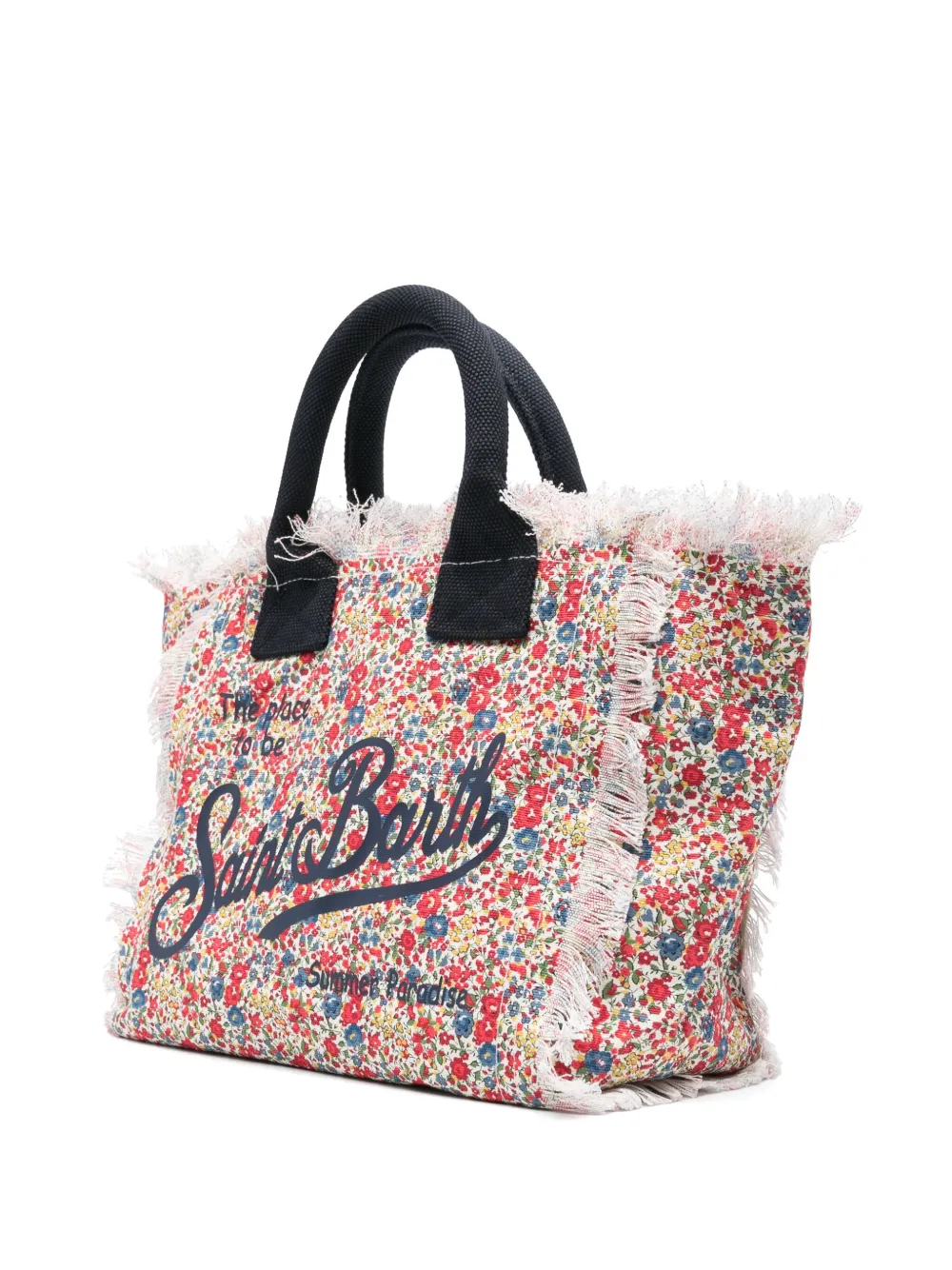 MC2 Saint Barth logo-print cotton tote bag - Rood