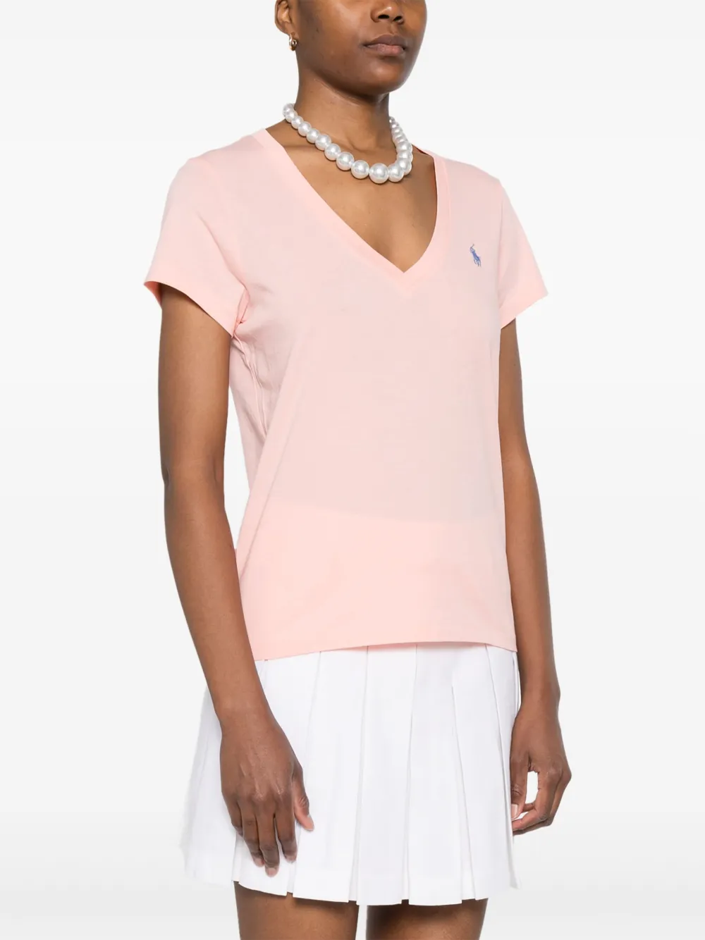 Polo Ralph Lauren T-shirt met geborduurd logo Roze