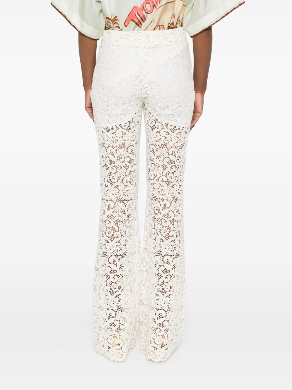 Ermanno Scervino Broek met kant Beige