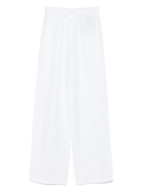 120% Lino pantalones con bolsillos