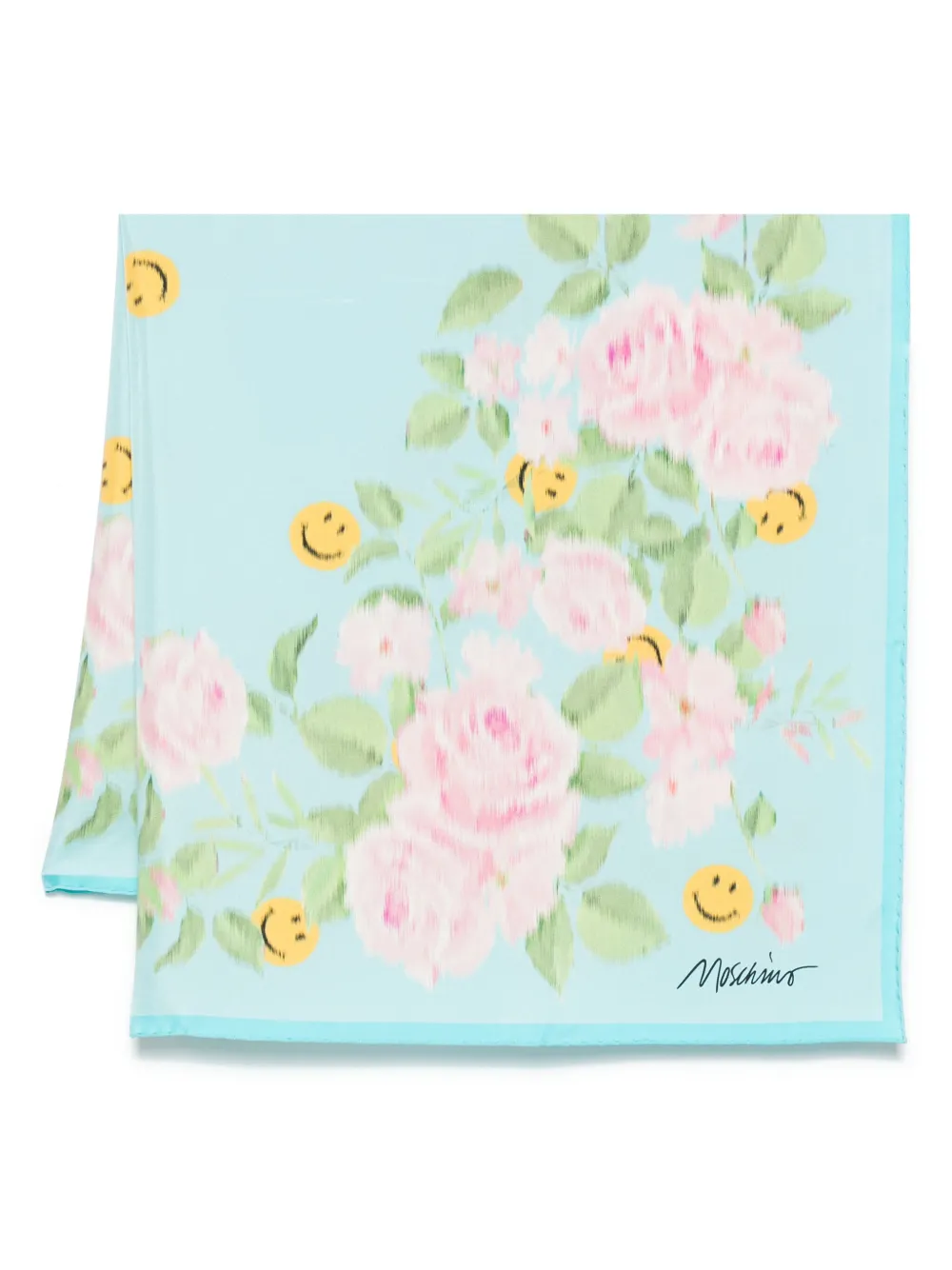 Moschino silk scarf Blauw