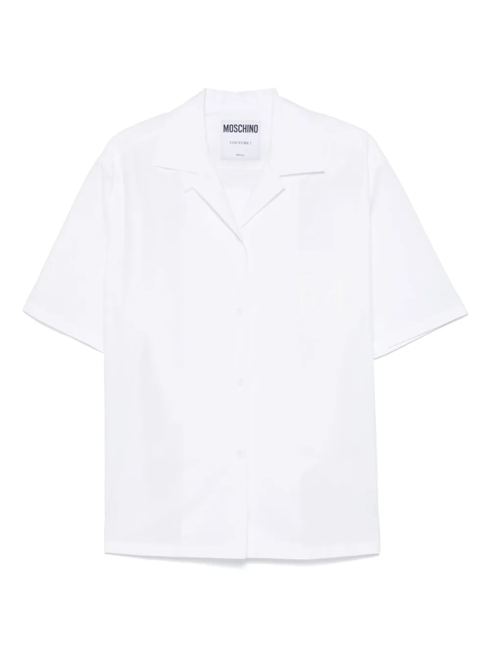 Moschino Blouse met geborduurd logo Wit