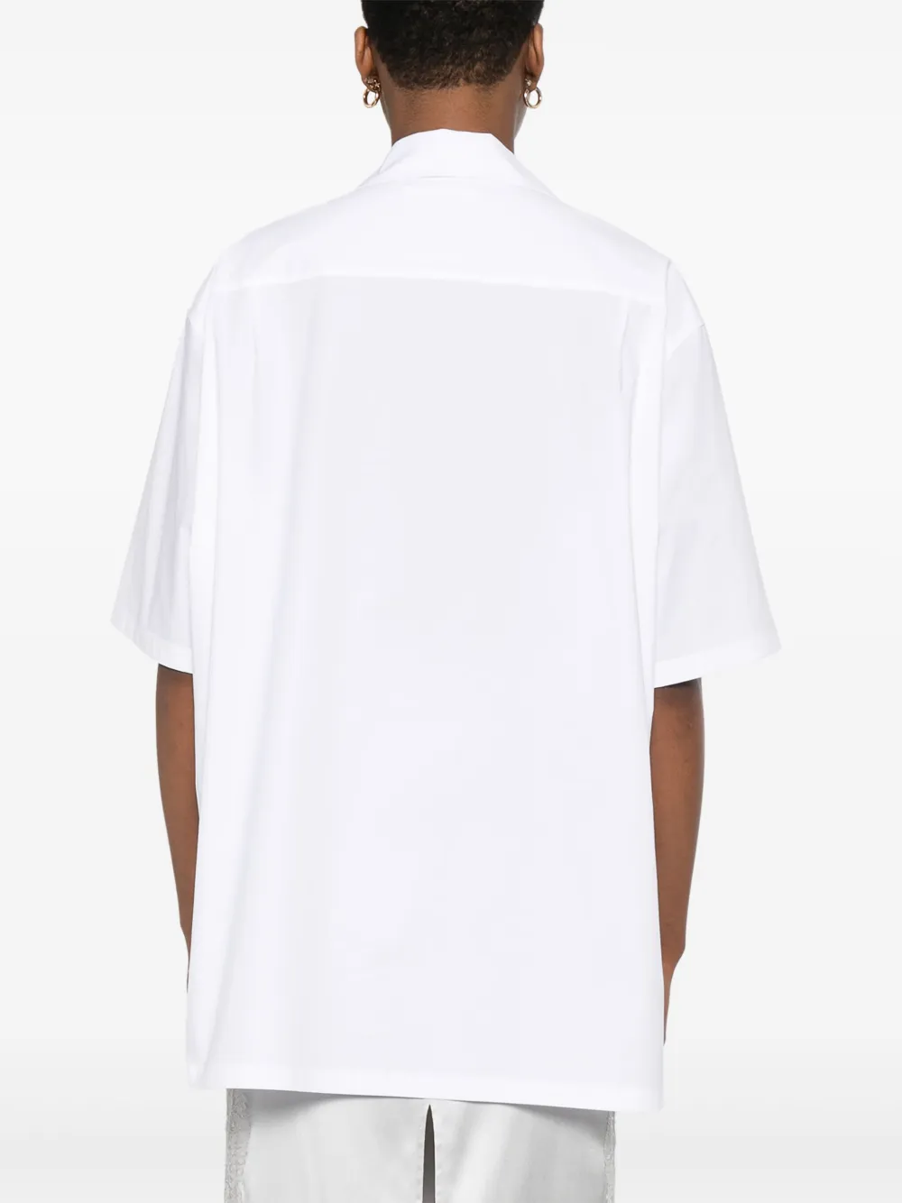Moschino Blouse met geborduurd logo Wit