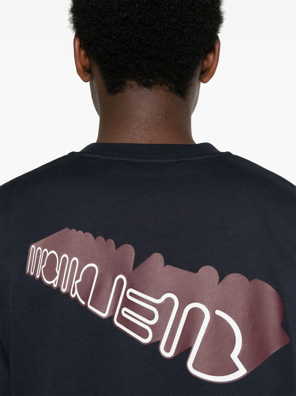 Moncler T-shirt met logopatch Blauw