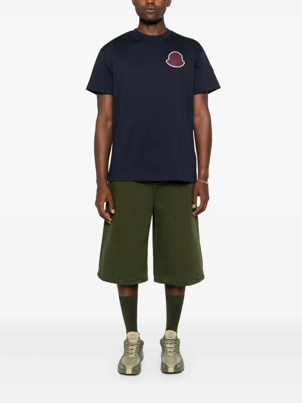 Moncler T-shirt met logopatch - Blauw