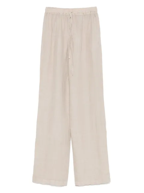 120% Lino pantalones con bolsillos