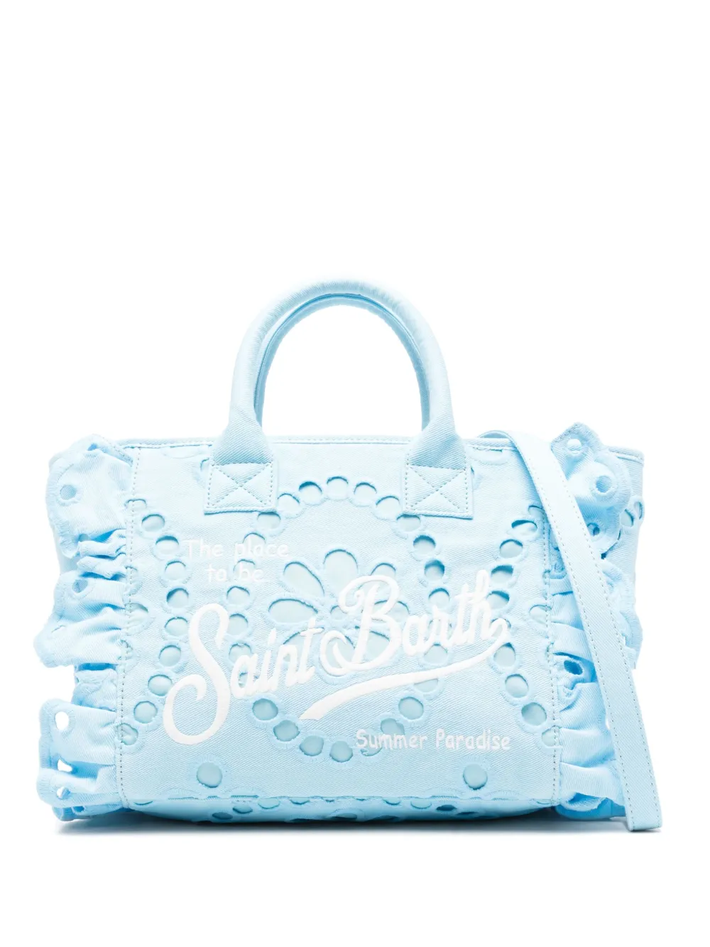 MC2 Saint Barth tote de algodón con logo bordado | azul | Image 1