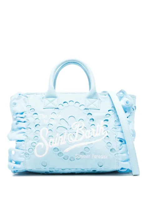 MC2 Saint Barth logo-embroidered cotton tote bag
